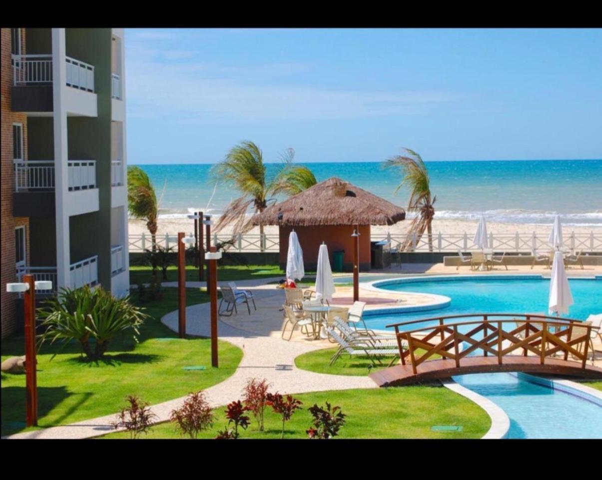 Apartamento Vista Total Do Mar Uma Cobertura A 400M Do Beach Park No Porto Das Dunas Aquiraz Condominio Terramaris Piscina Ampla Parque Infantil Sauna Estacionamento Privado Eksteriør billede