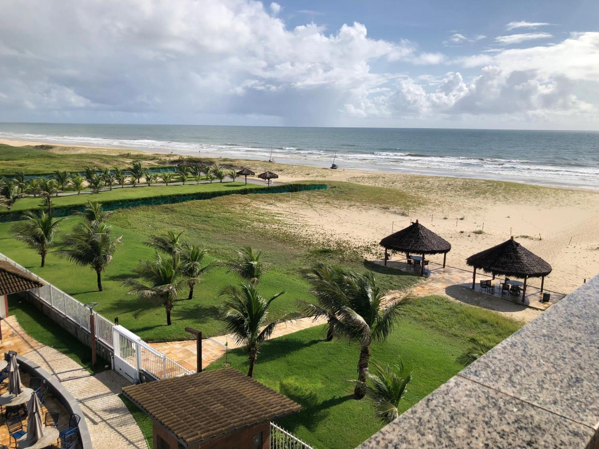 Apartamento Vista Total Do Mar Uma Cobertura A 400M Do Beach Park No Porto Das Dunas Aquiraz Condominio Terramaris Piscina Ampla Parque Infantil Sauna Estacionamento Privado Eksteriør billede