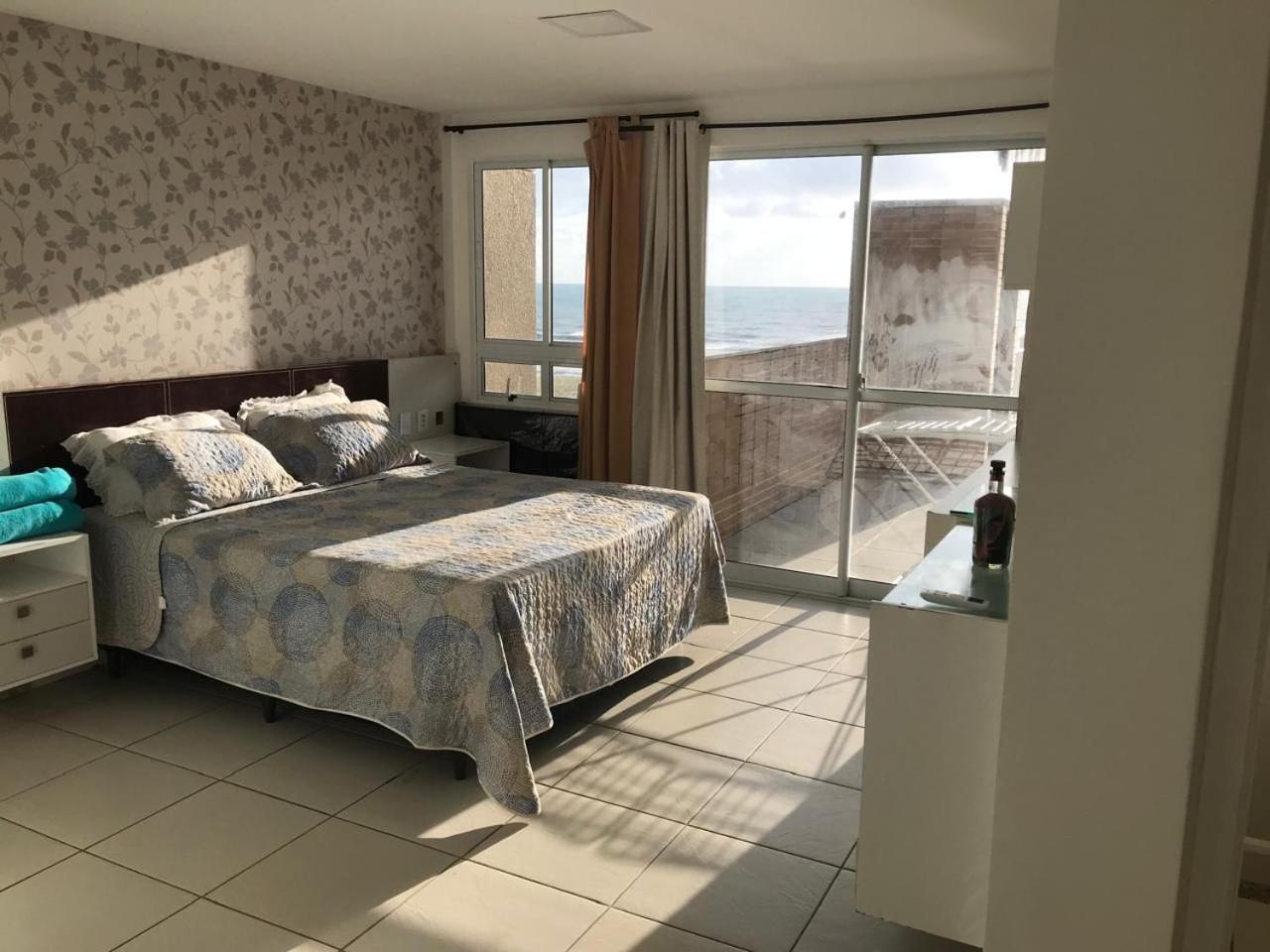 Apartamento Vista Total Do Mar Uma Cobertura A 400M Do Beach Park No Porto Das Dunas Aquiraz Condominio Terramaris Piscina Ampla Parque Infantil Sauna Estacionamento Privado Eksteriør billede